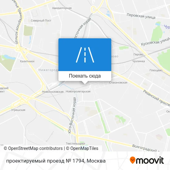 Карта проектируемый проезд № 1794