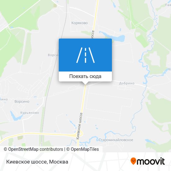 Карта Киевское шоссе