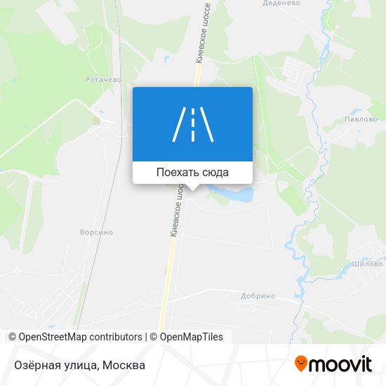 Карта Озёрная улица