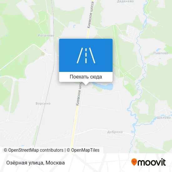 Карта Озёрная улица