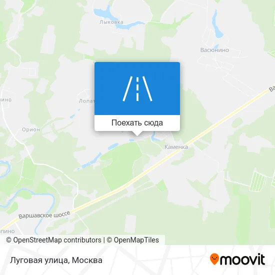Карта Луговая улица