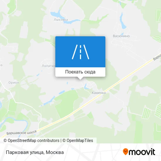 Карта Парковая улица