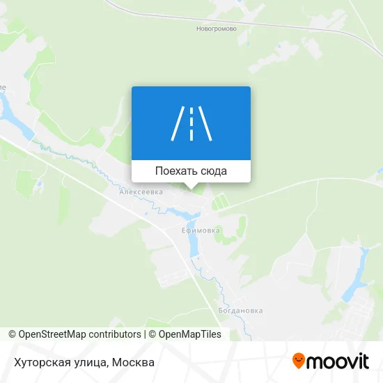 Карта Хуторская улица