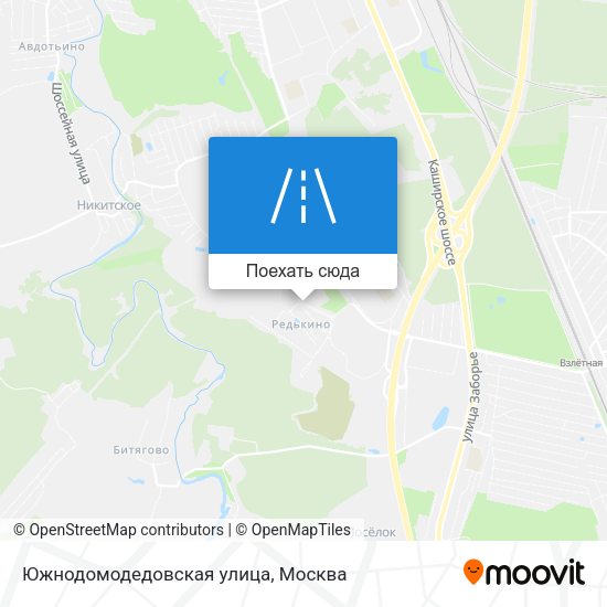 Карта Южнодомодедовская улица