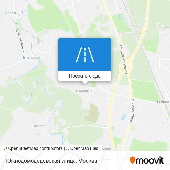 Карта Южнодомодедовская улица