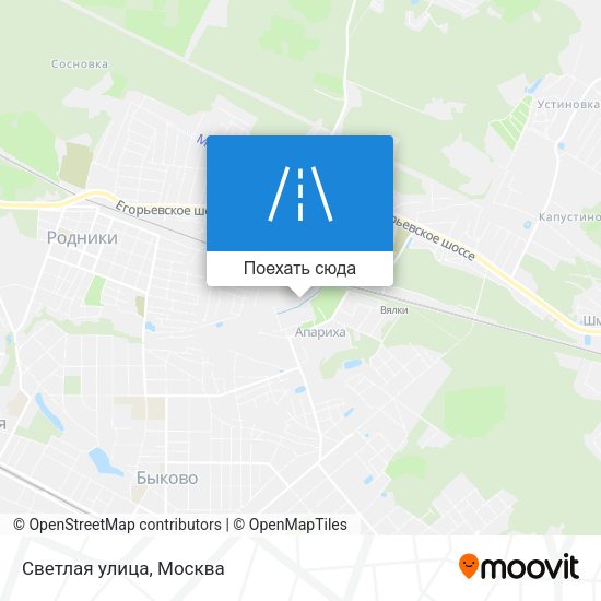 Карта Светлая улица