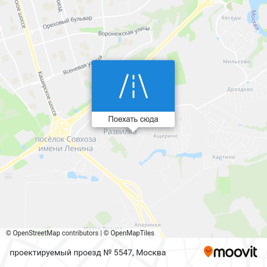 Карта проектируемый проезд № 5547