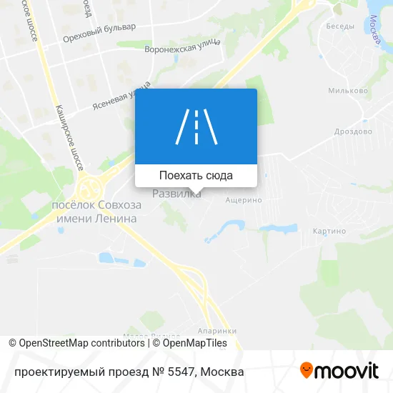 Карта проектируемый проезд № 5547