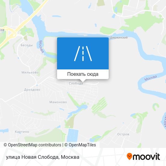 Карта улица Новая Слобода