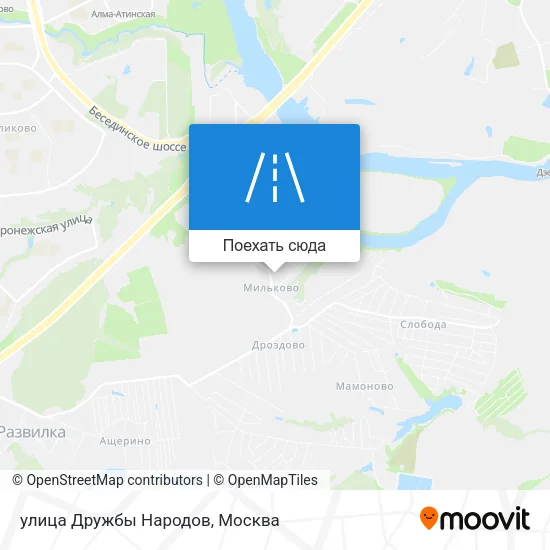 Карта улица Дружбы Народов