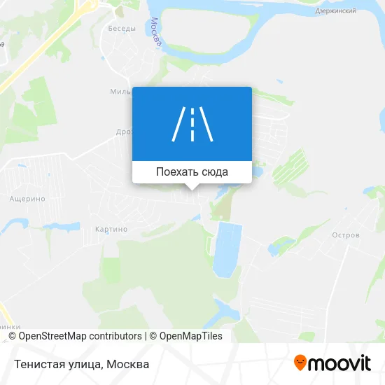 Карта Тенистая улица