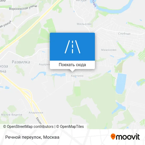 Карта Речной переулок