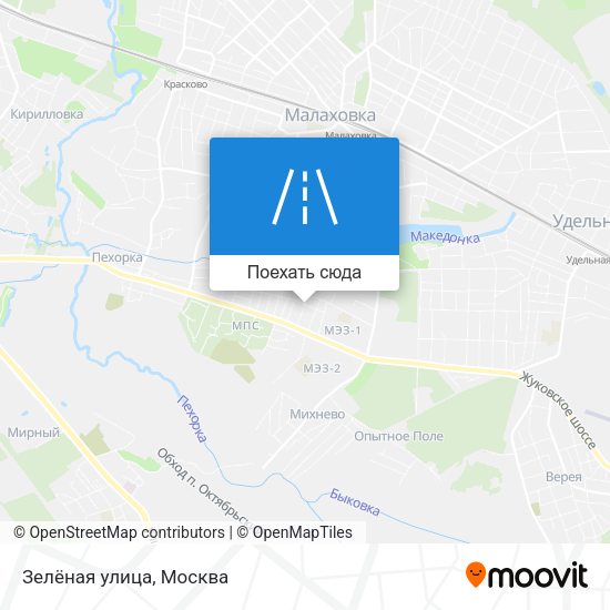 Карта Зелёная улица