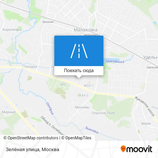Карта Зелёная улица