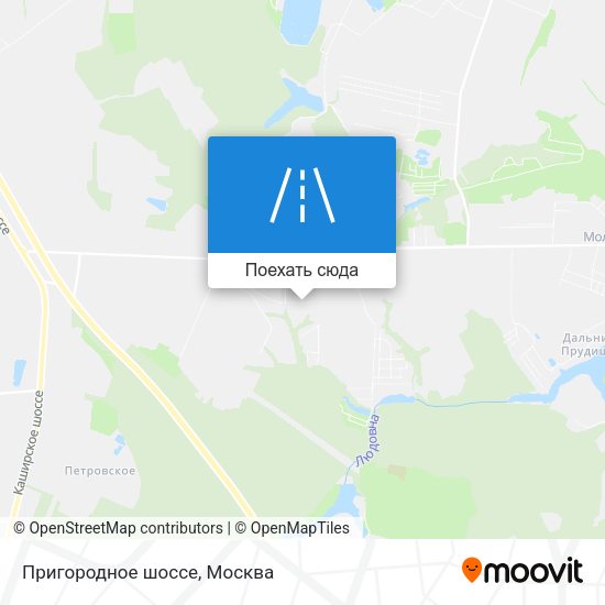 Карта Пригородное шоссе