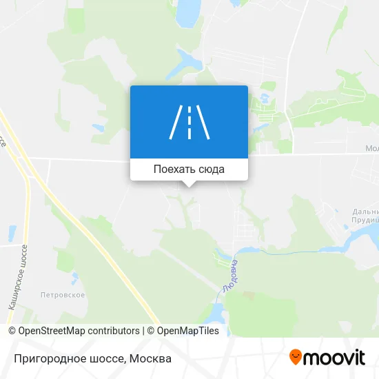 Карта Пригородное шоссе
