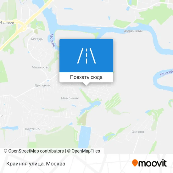 Карта Крайняя улица