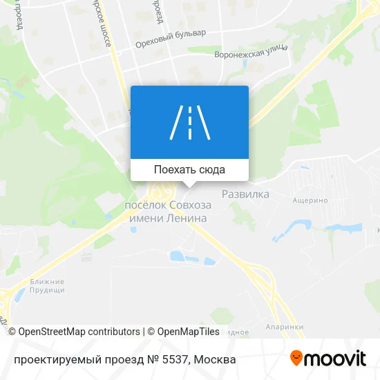 Карта проектируемый проезд № 5537