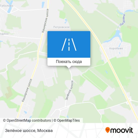 Карта Зелёное шоссе