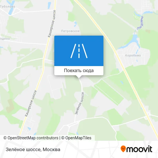 Карта Зелёное шоссе