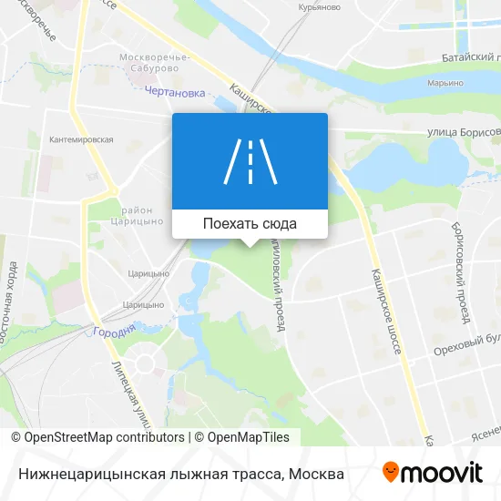 Карта Нижнецарицынская лыжная трасса