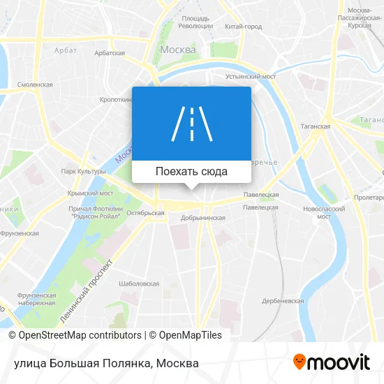 Карта улица Большая Полянка