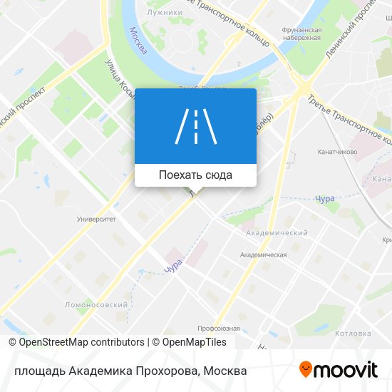 Карта площадь Академика Прохорова