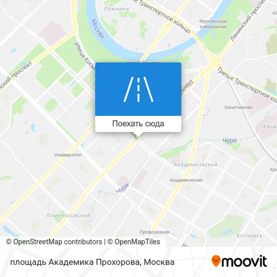 Карта площадь Академика Прохорова