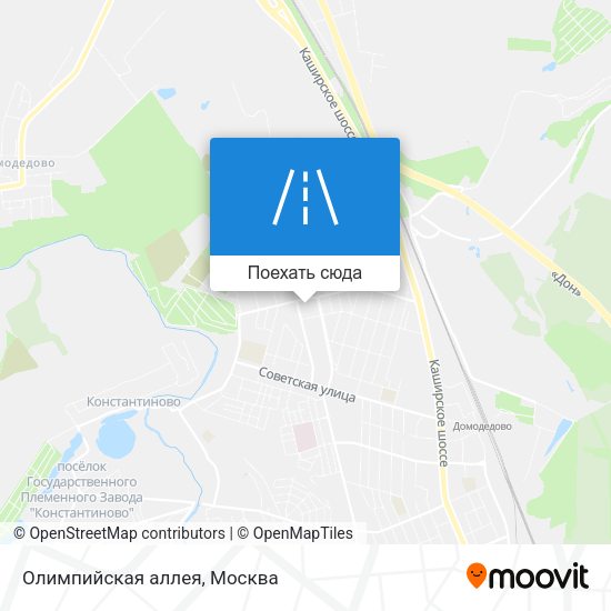 Карта Олимпийская аллея