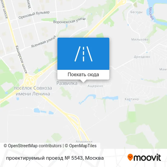Карта проектируемый проезд № 5543