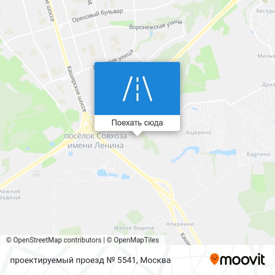 Карта проектируемый проезд № 5541