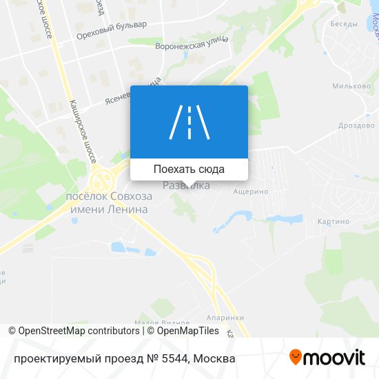 Карта проектируемый проезд № 5544