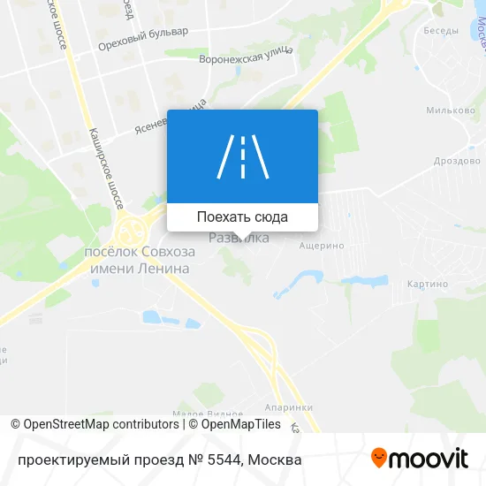 Карта проектируемый проезд № 5544