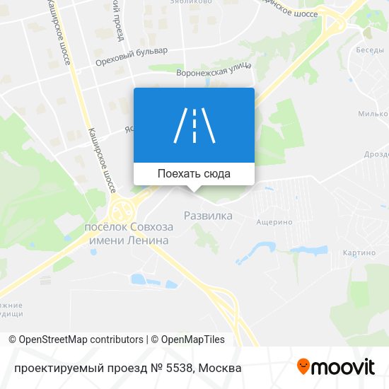 Карта проектируемый проезд № 5538