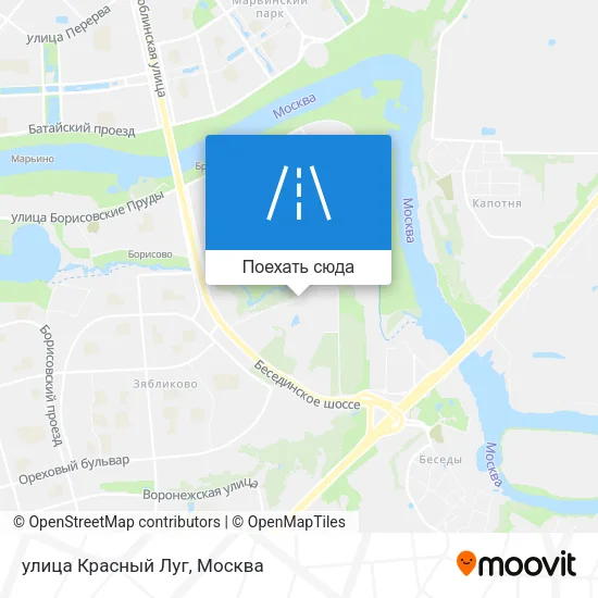 Карта улица Красный Луг