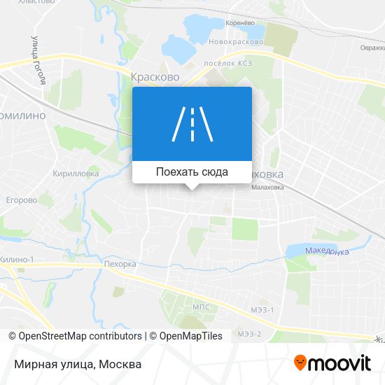 Карта Мирная улица