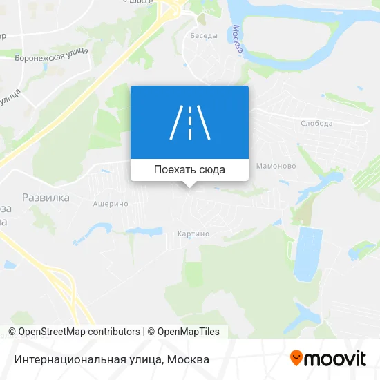 Карта Интернациональная улица