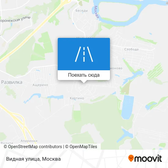 Карта Видная улица