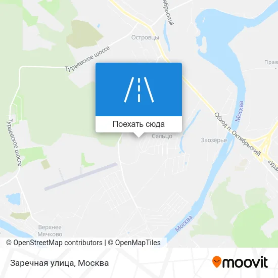 Карта Заречная улица