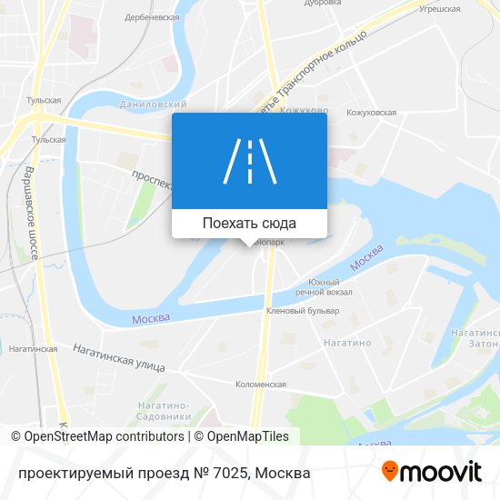 Карта проектируемый проезд № 7025