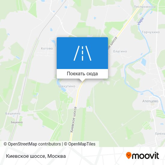 Карта Киевское шоссе