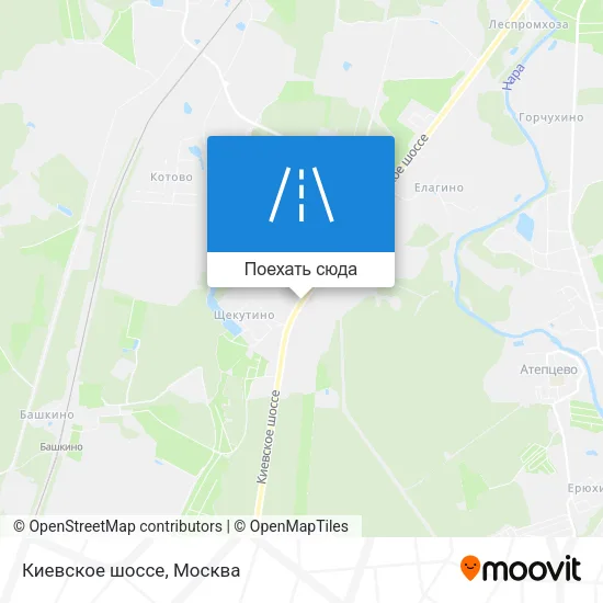 Карта Киевское шоссе
