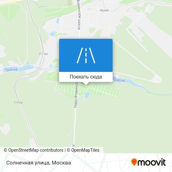Карта Солнечная улица