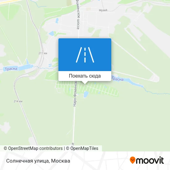 Карта Солнечная улица