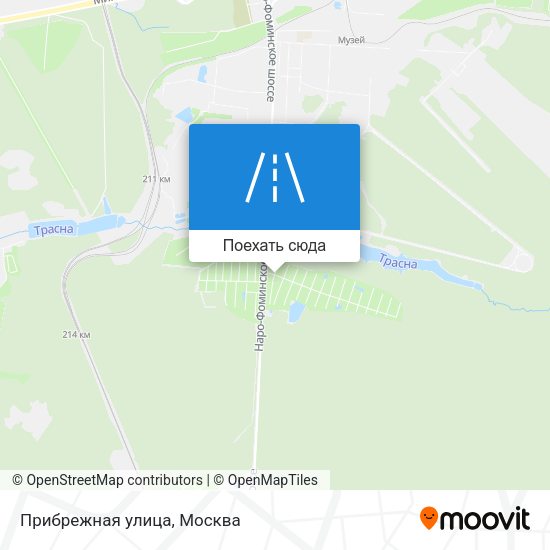 Карта Прибрежная улица