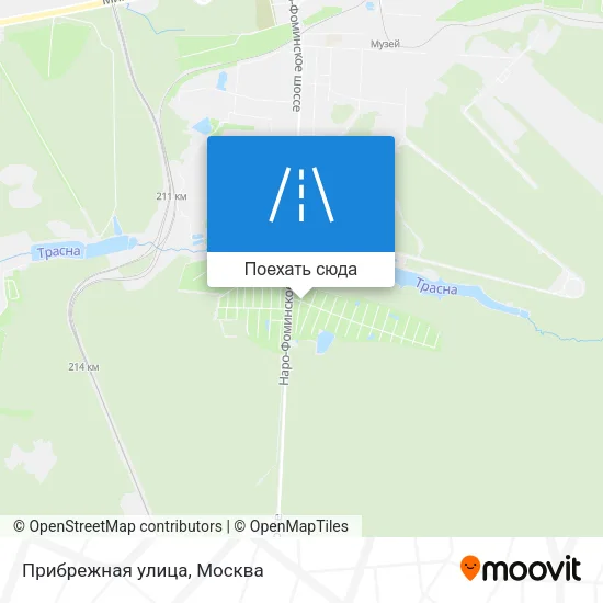 Карта Прибрежная улица