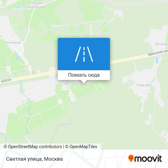 Карта Светлая улица