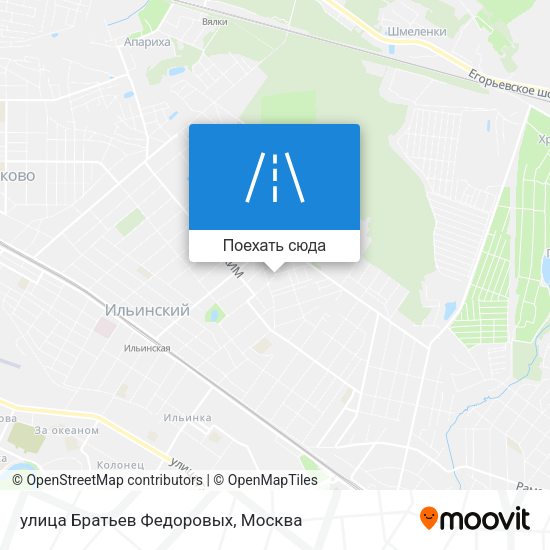 Карта улица Братьев Федоровых