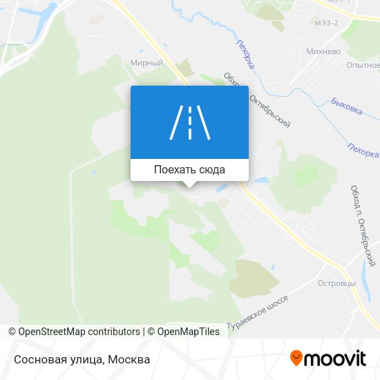 Карта Сосновая улица