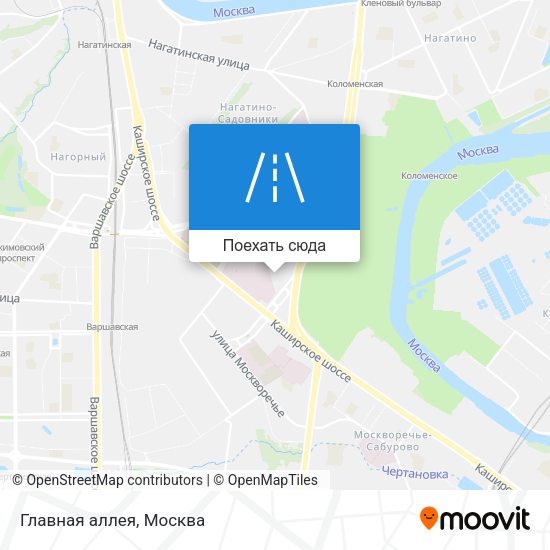 Карта Главная аллея